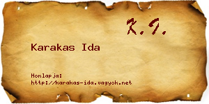Karakas Ida névjegykártya
